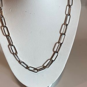Women’s 28” Stainless Steel paper clip necklace